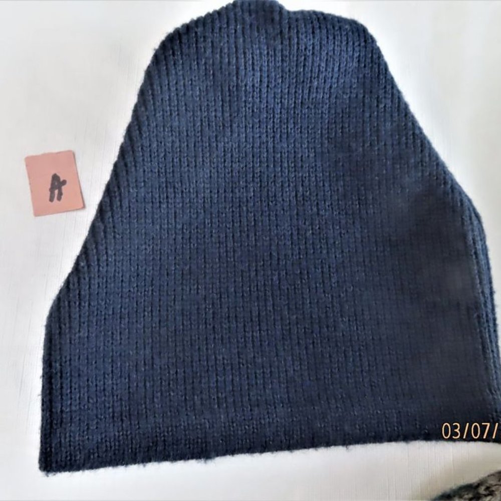 Vintage Wigwam Mills Ski Hat Wintuk Retro Winter Beanie Blue Made in USA Knit